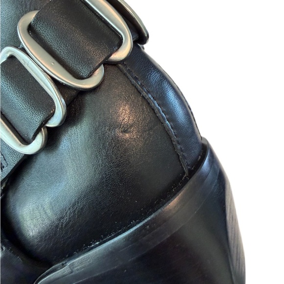 Sam Edelman Black Bellamie Square Toe Ankle Boot Bootie with Hardware - Size 6.5 - Picture 7 of 16